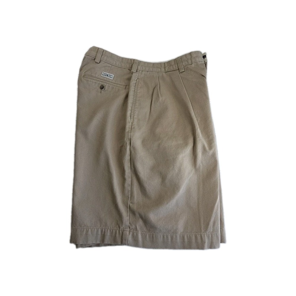 Polo Ralph Lauren Shorts Mens SIZE 38 Khaki Tyler Chino Classic‎ Pleated Safari